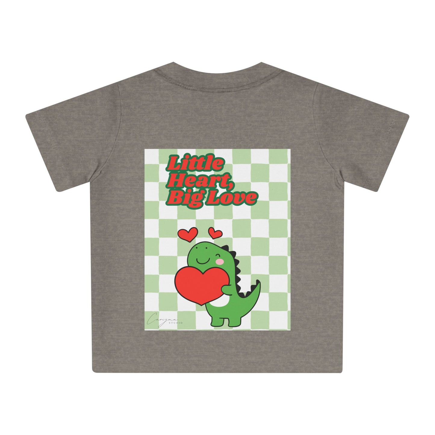 Little Heart Dino Backprint Shirt