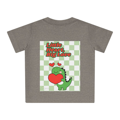 Little Heart Dino Backprint Shirt