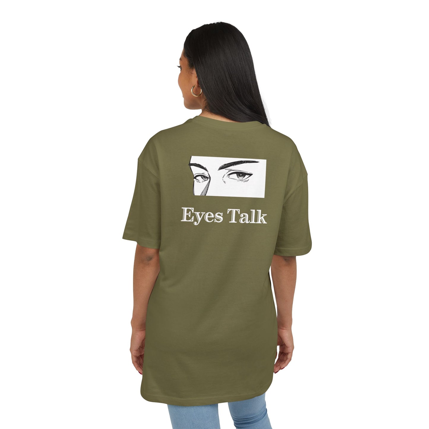 Eyes Talk Oversized Tee  Backprint Shirt