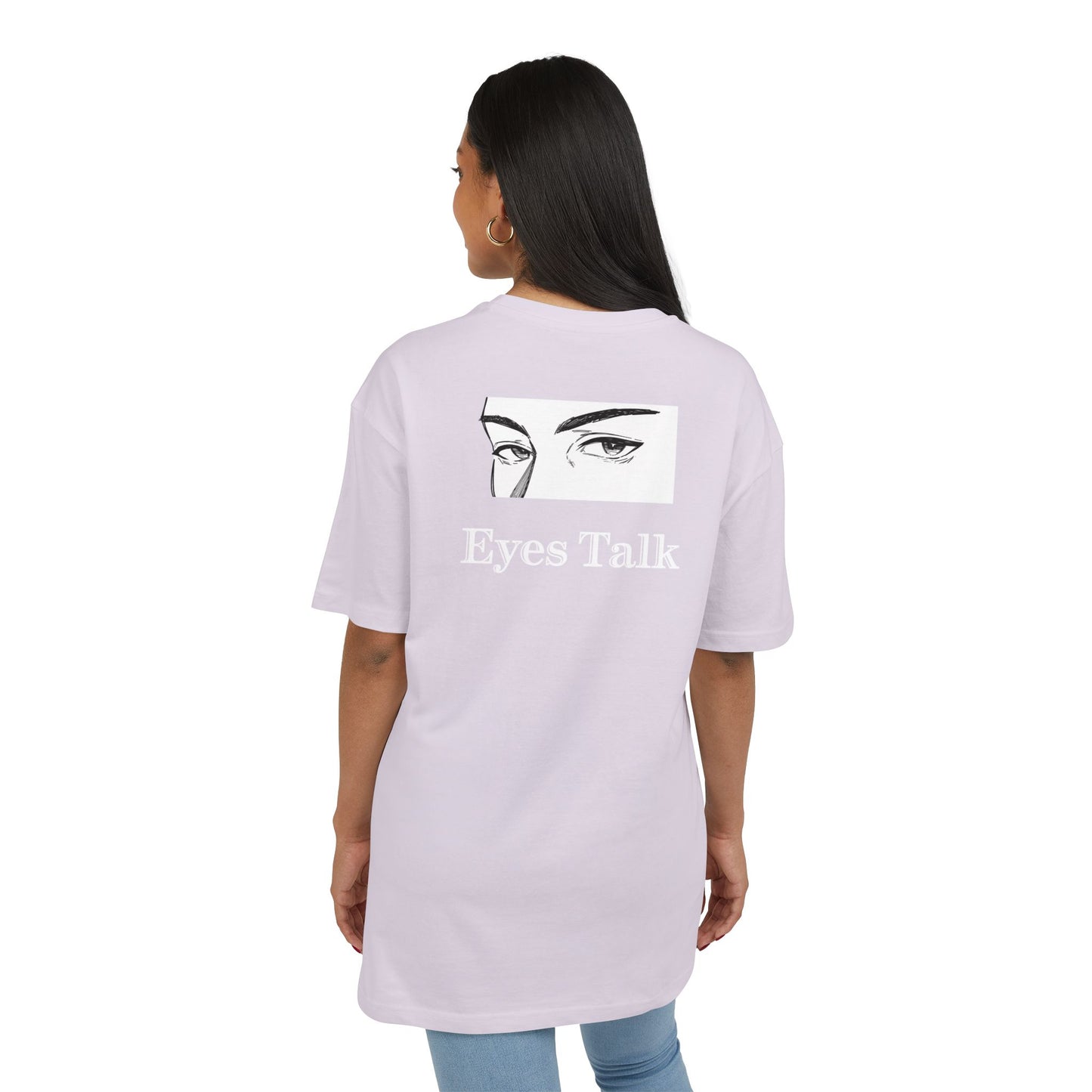 Eyes Talk Oversized Tee  Backprint Shirt