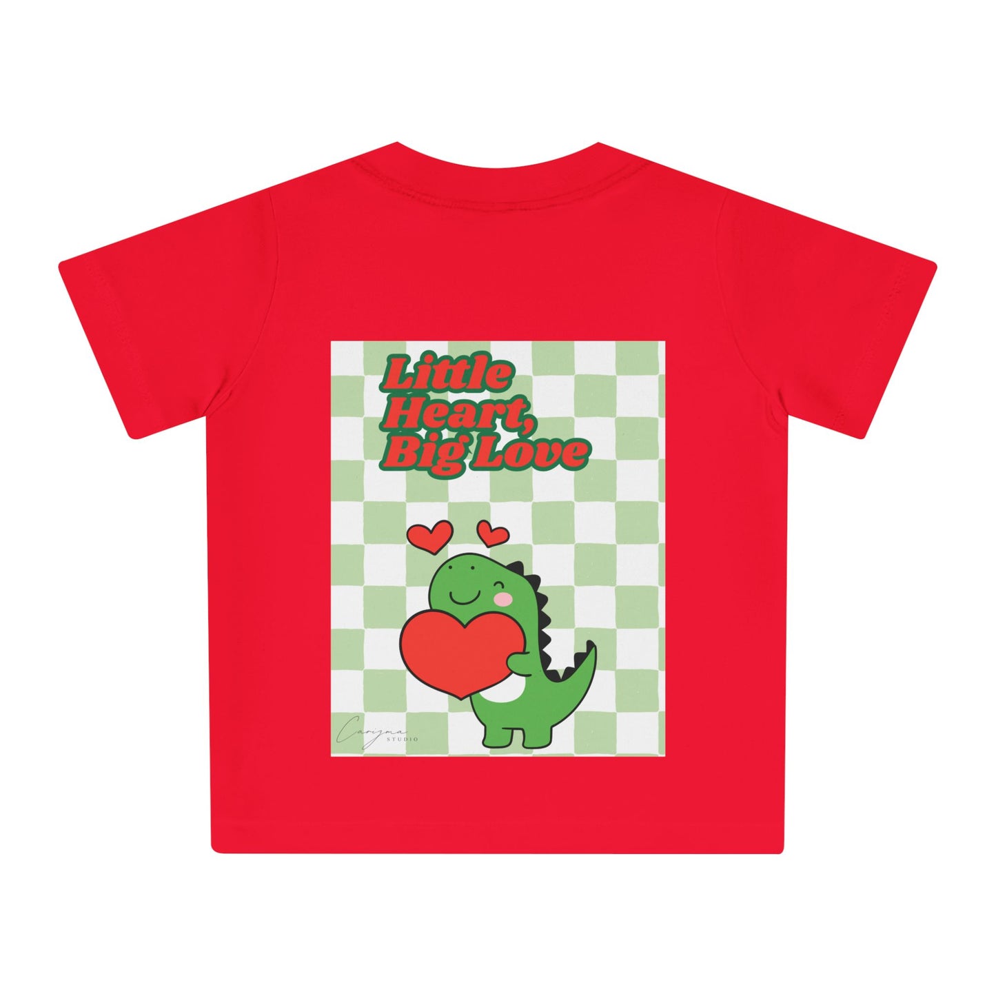 Little Heart Dino Backprint Shirt