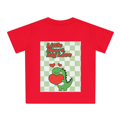 Little Heart Dino Backprint Shirt
