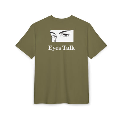 Eyes Talk Oversized Tee  Backprint Shirt