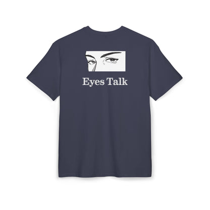 Eyes Talk Oversized Tee  Backprint Shirt