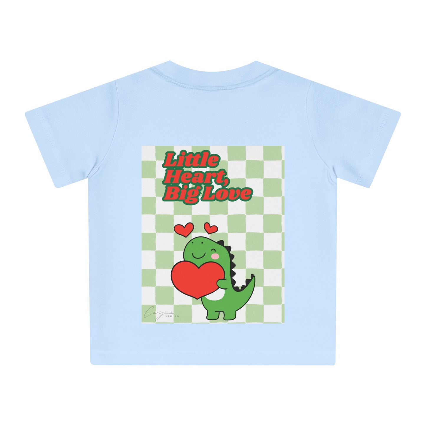 Little Heart Dino Backprint Shirt