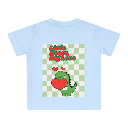 Little Heart Dino Backprint Shirt
