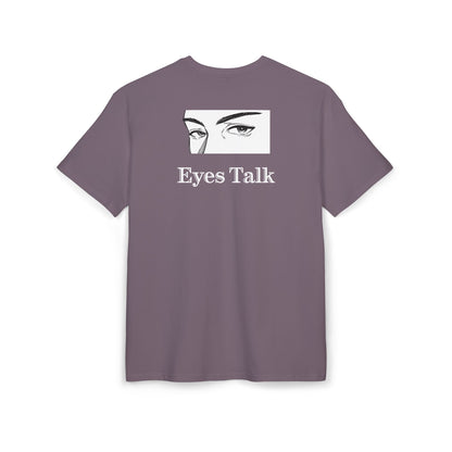 Eyes Talk Oversized Tee  Backprint Shirt