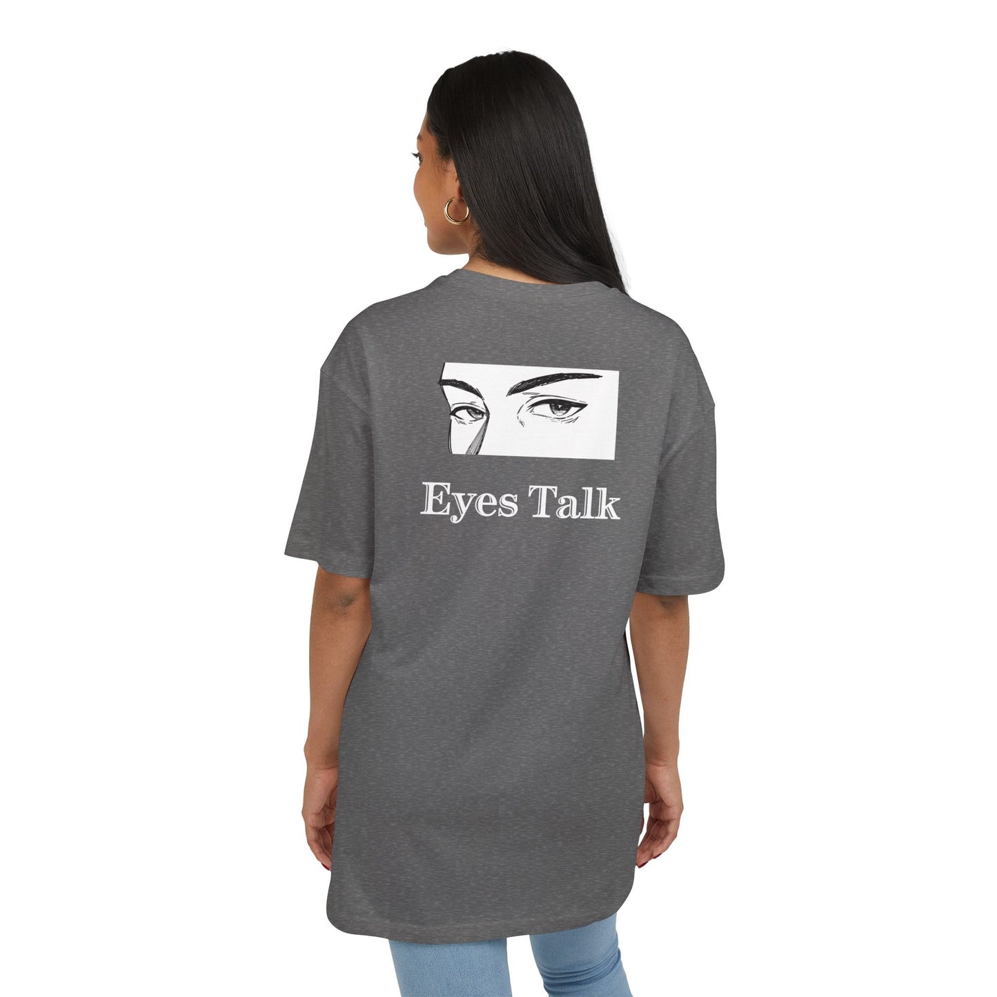 Eyes Talk Oversized Tee  Backprint Shirt