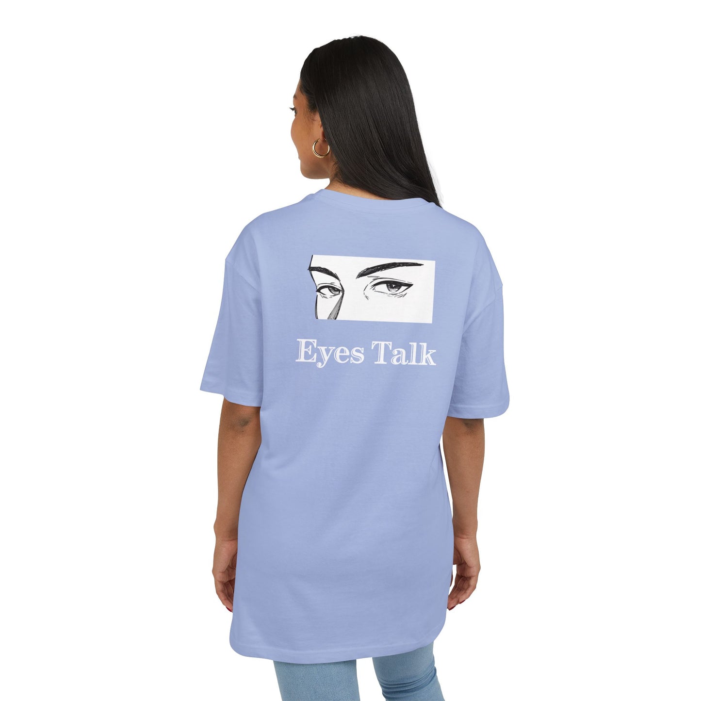 Eyes Talk Oversized Tee  Backprint Shirt
