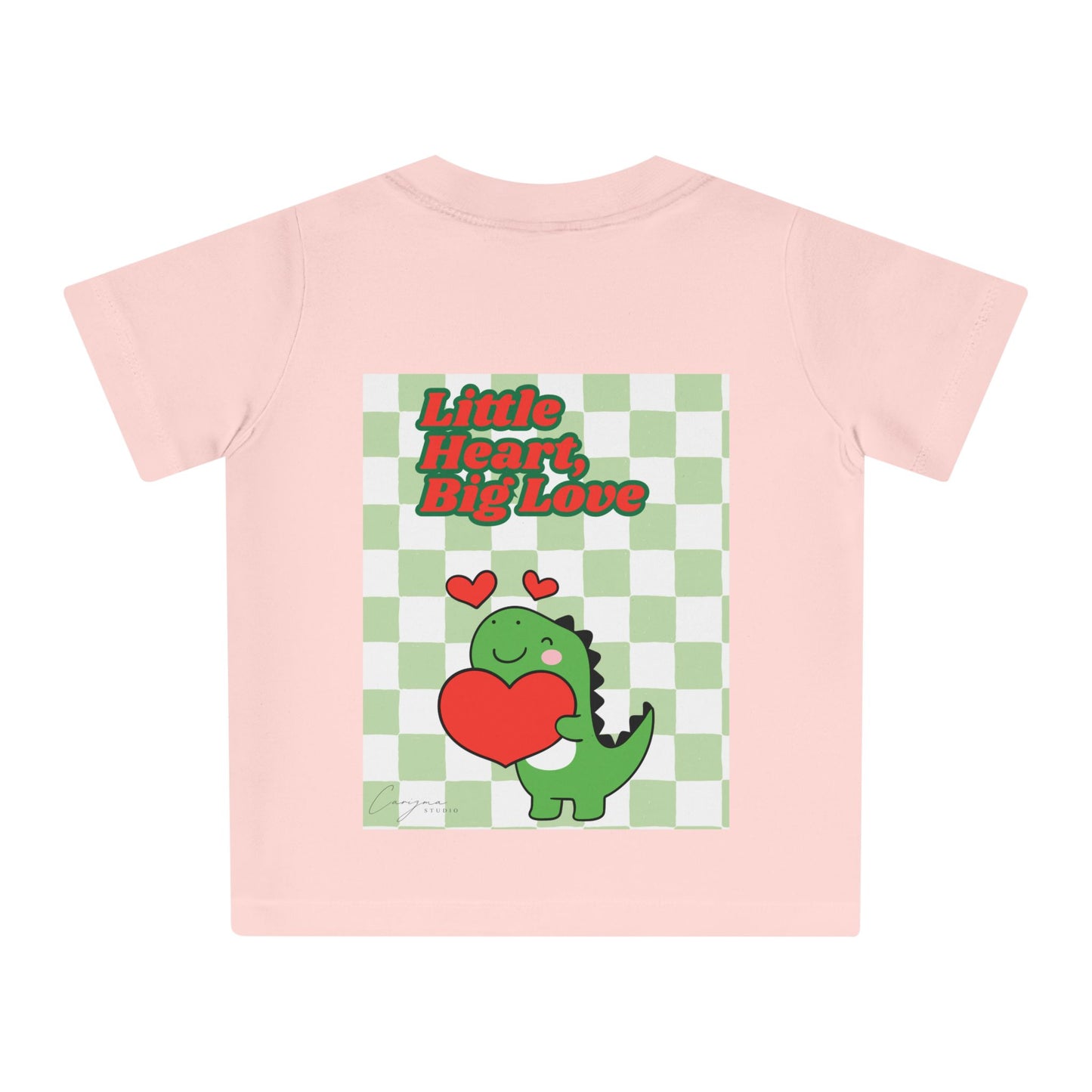 Little Heart Dino Backprint Shirt