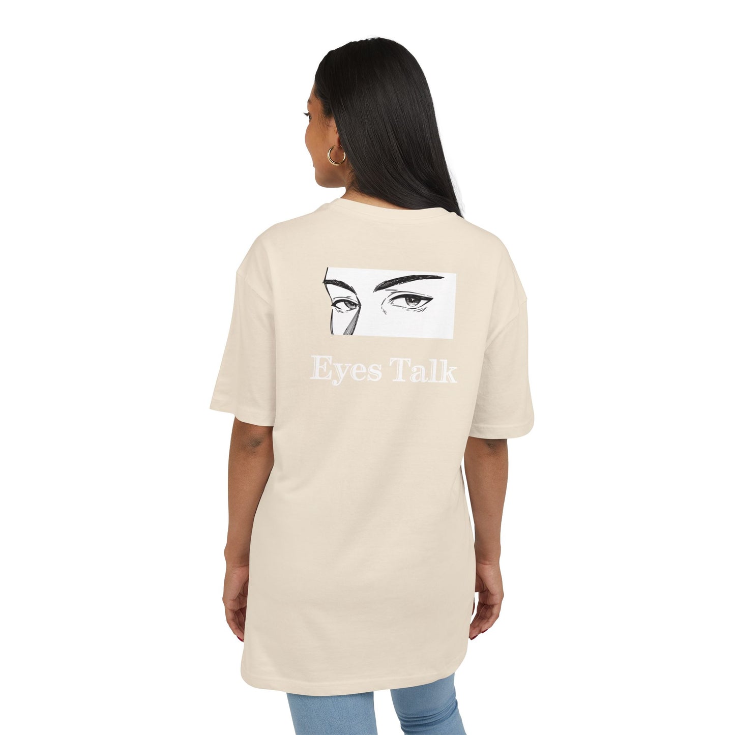 Eyes Talk Oversized Tee  Backprint Shirt