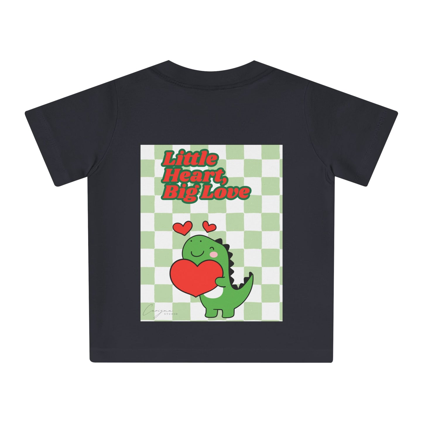 Little Heart Dino Backprint Shirt