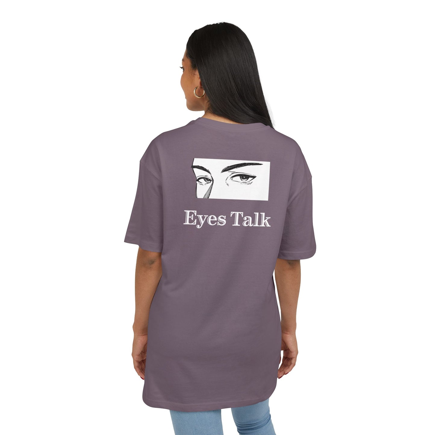 Eyes Talk Oversized Tee  Backprint Shirt