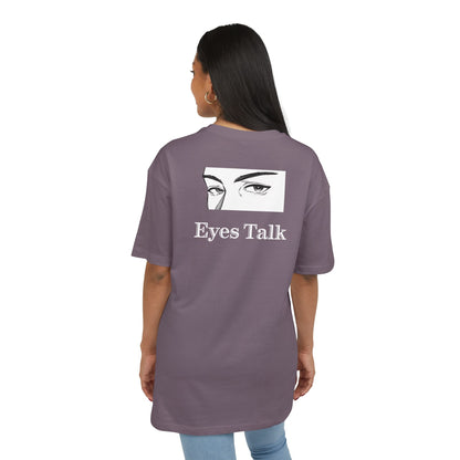 Eyes Talk Oversized Tee  Backprint Shirt