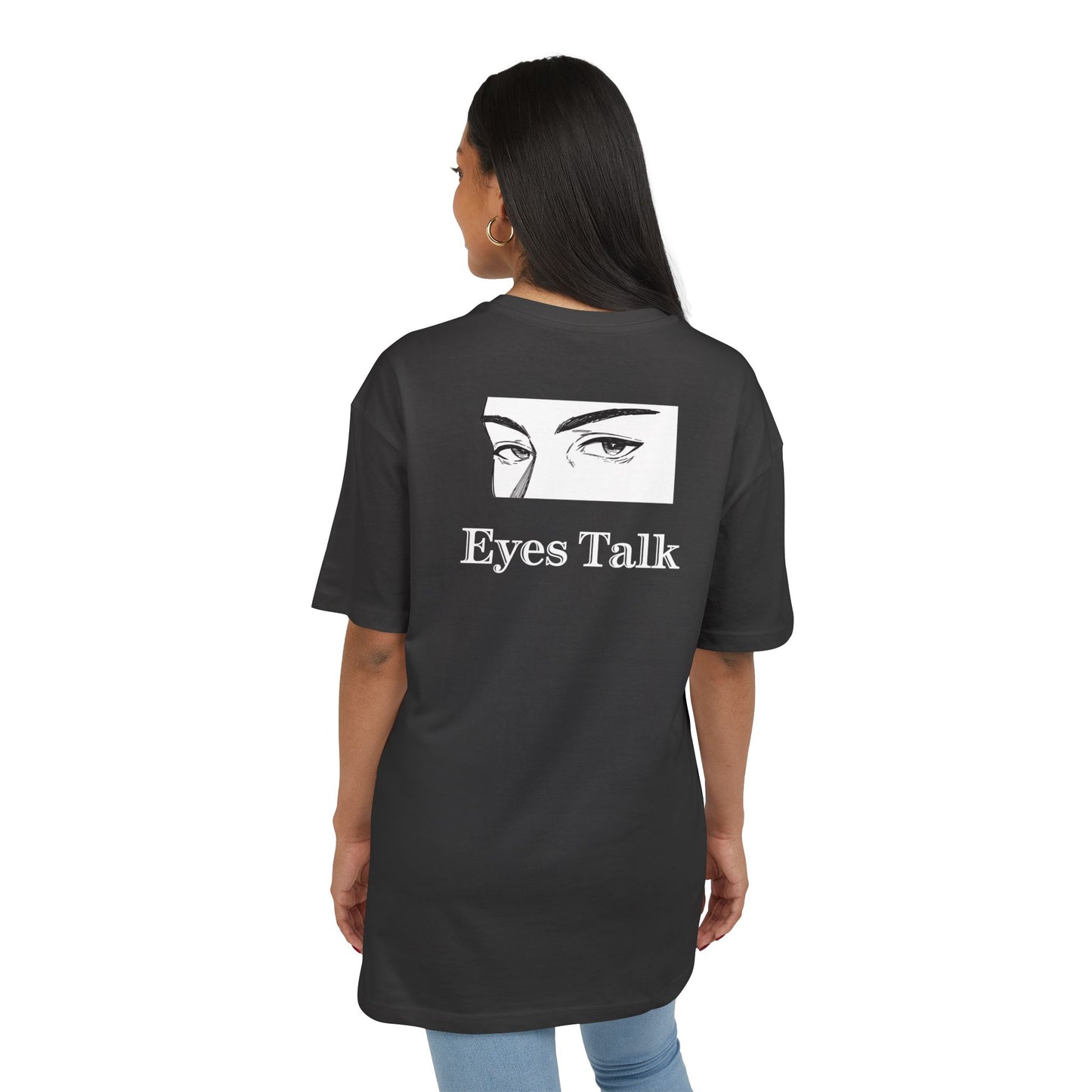 Eyes Talk Oversized Tee  Backprint Shirt