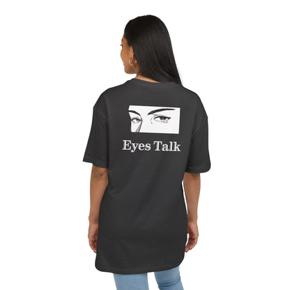 Eyes Talk Oversized Tee  Backprint Shirt