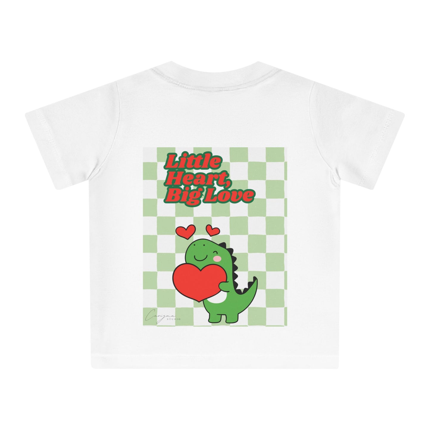 Little Heart Dino Backprint Shirt