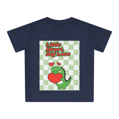 Little Heart Dino Backprint Shirt