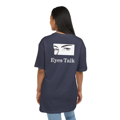 Eyes Talk Oversized Tee  Backprint Shirt